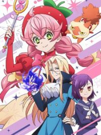Poster with a pink-haired magical girl