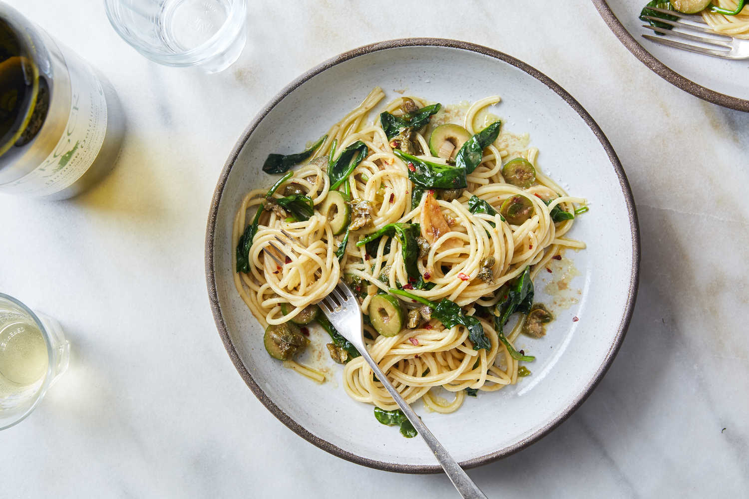 Pasta with Green Puttanesca
