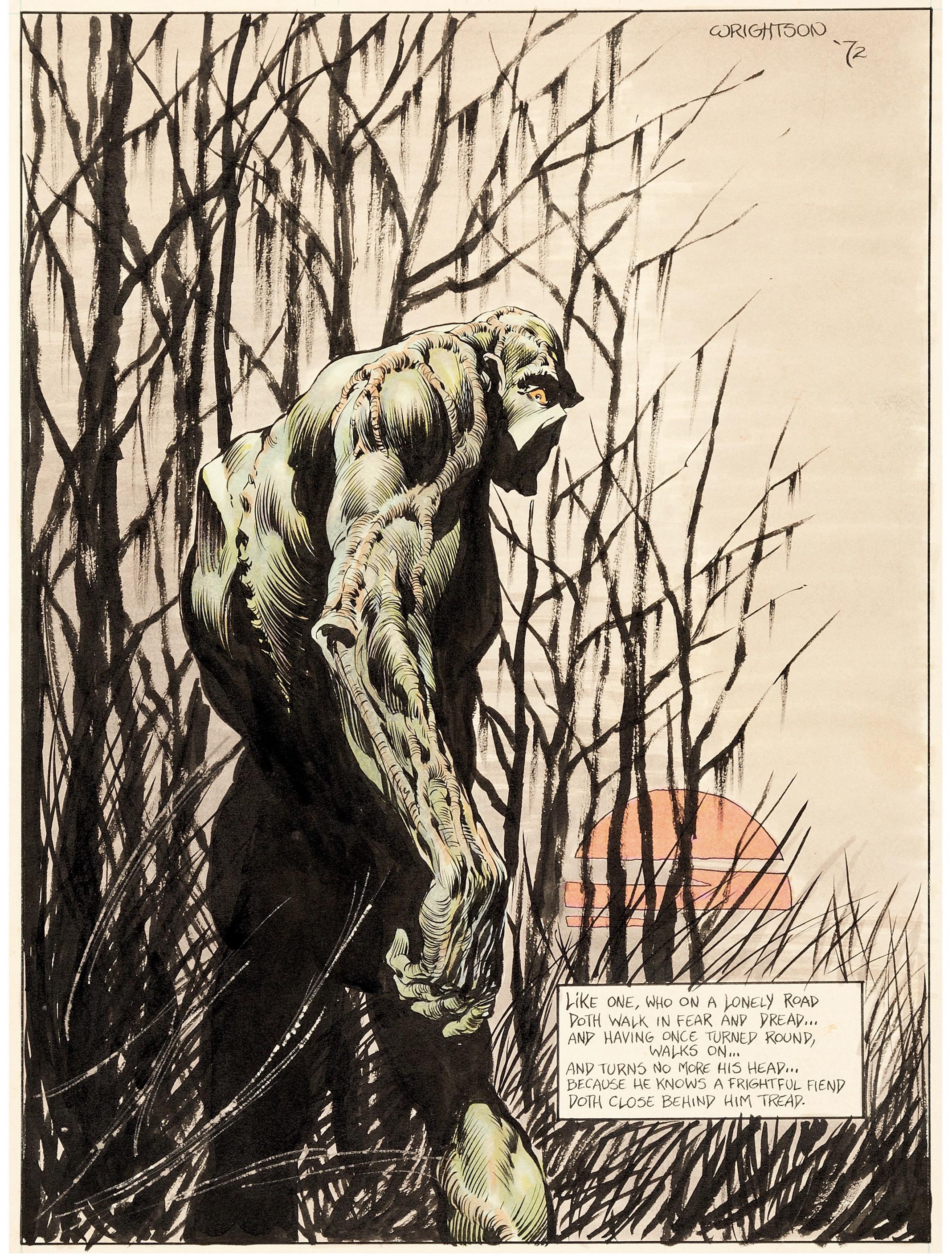 man surrounded by monsters