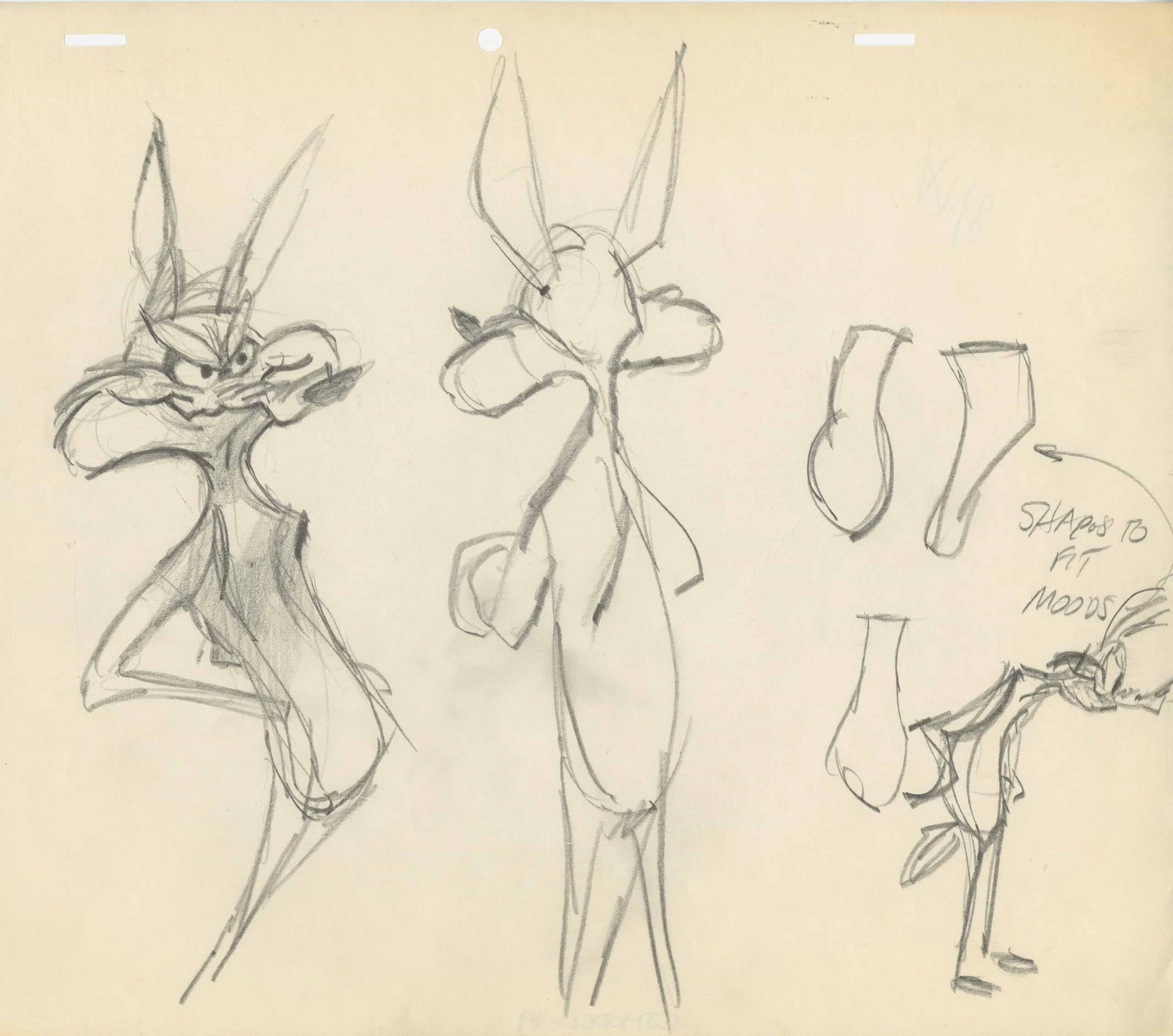 A sketch of Wil E. Coyote