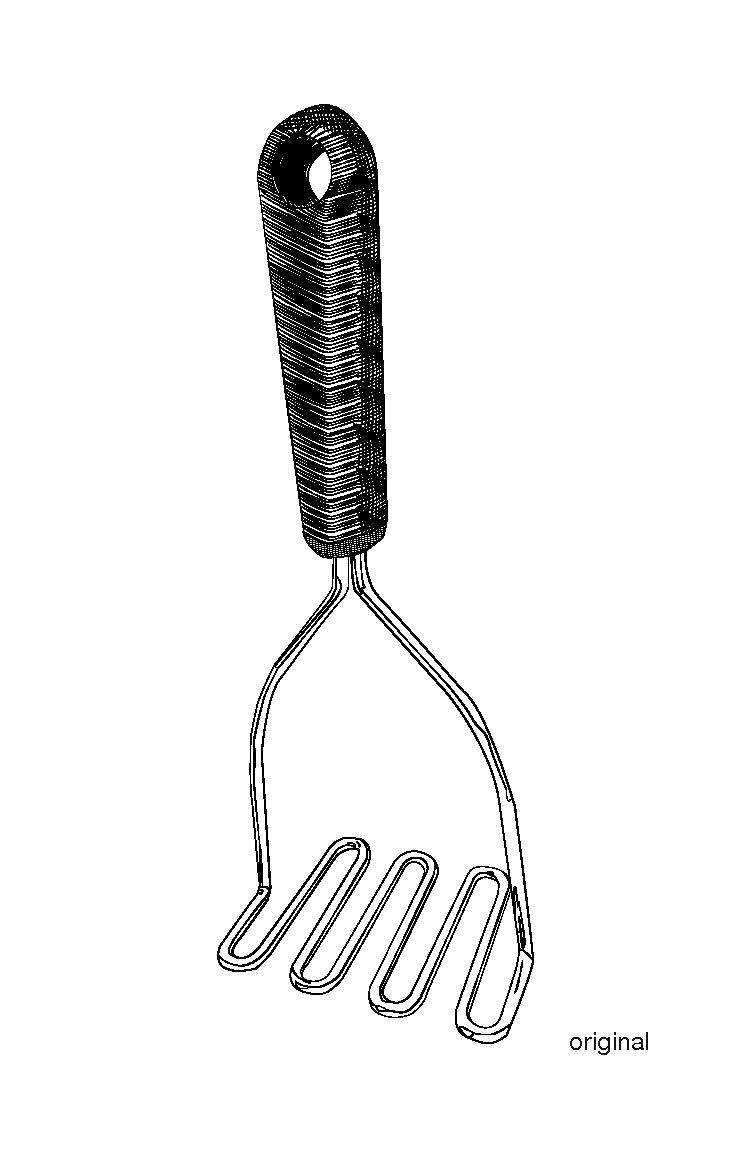Potato masher naturalistic