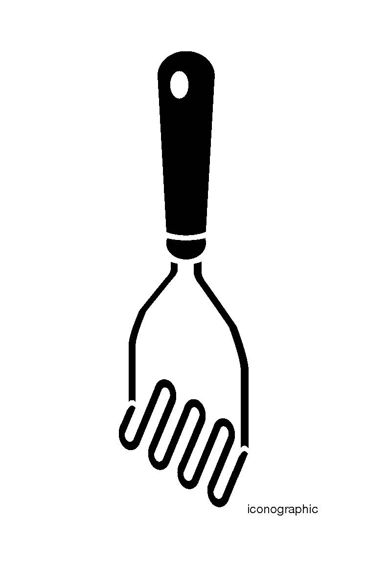 Potato masher iconographic