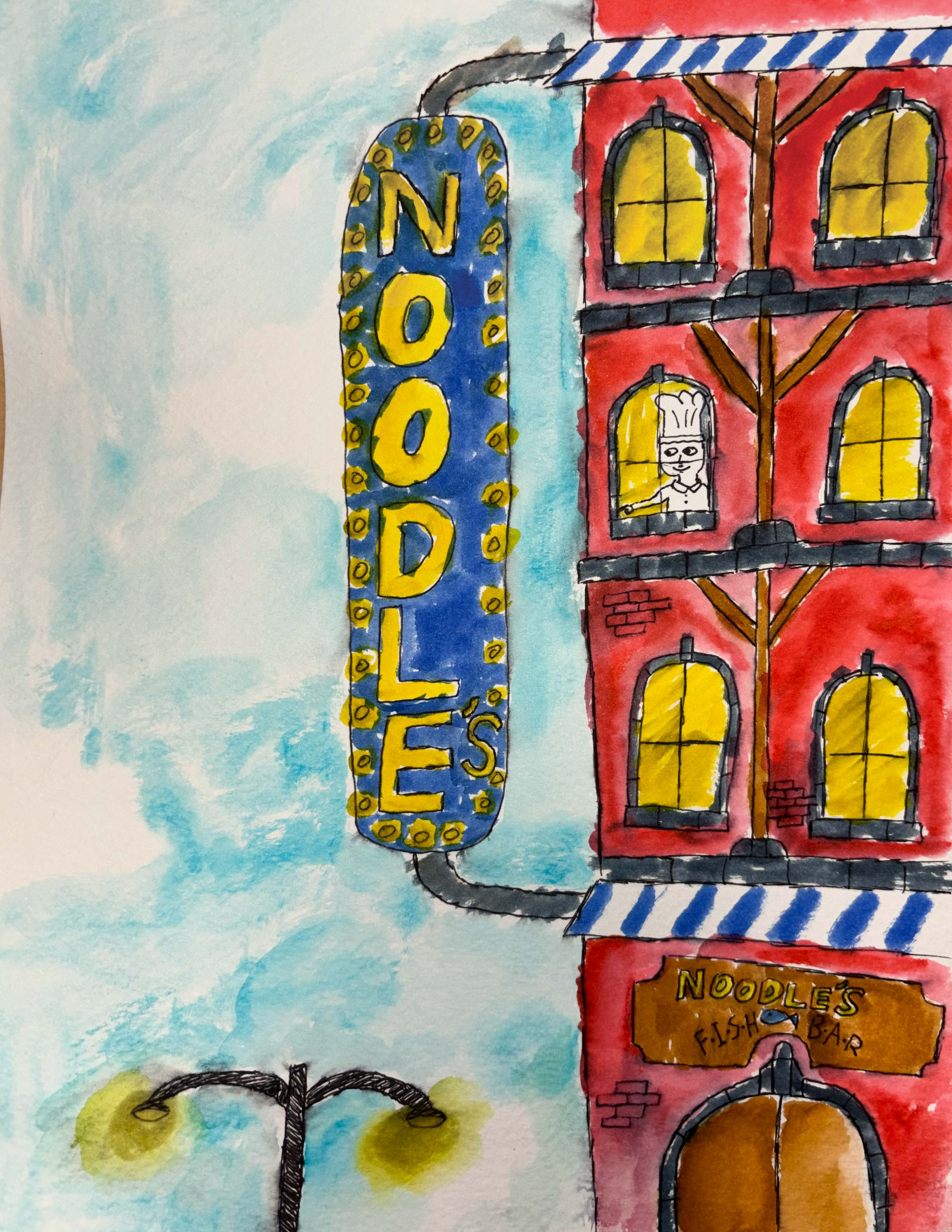 Noodle Illustration from Drawing Class