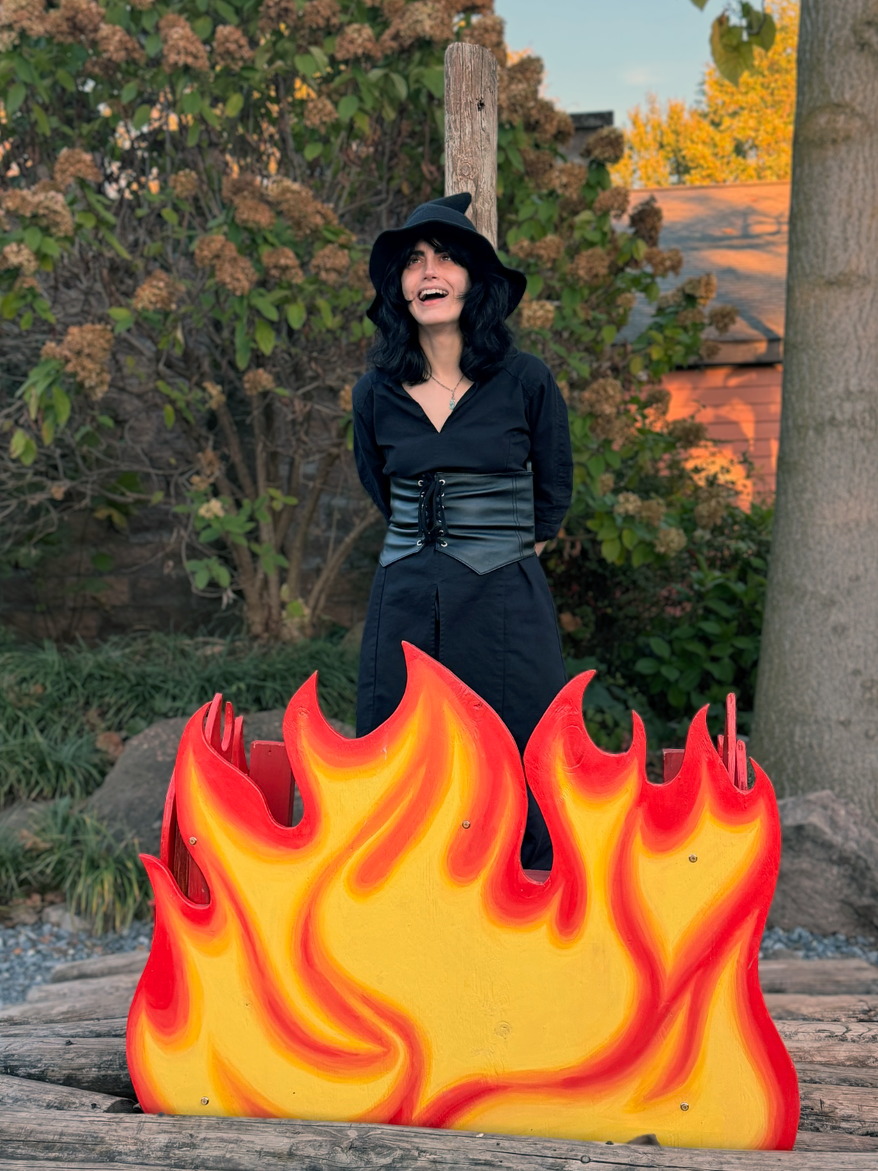 a witch burning at the stake