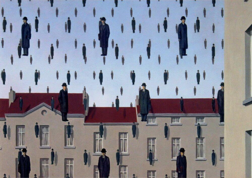 Golconda by Rene Magritte