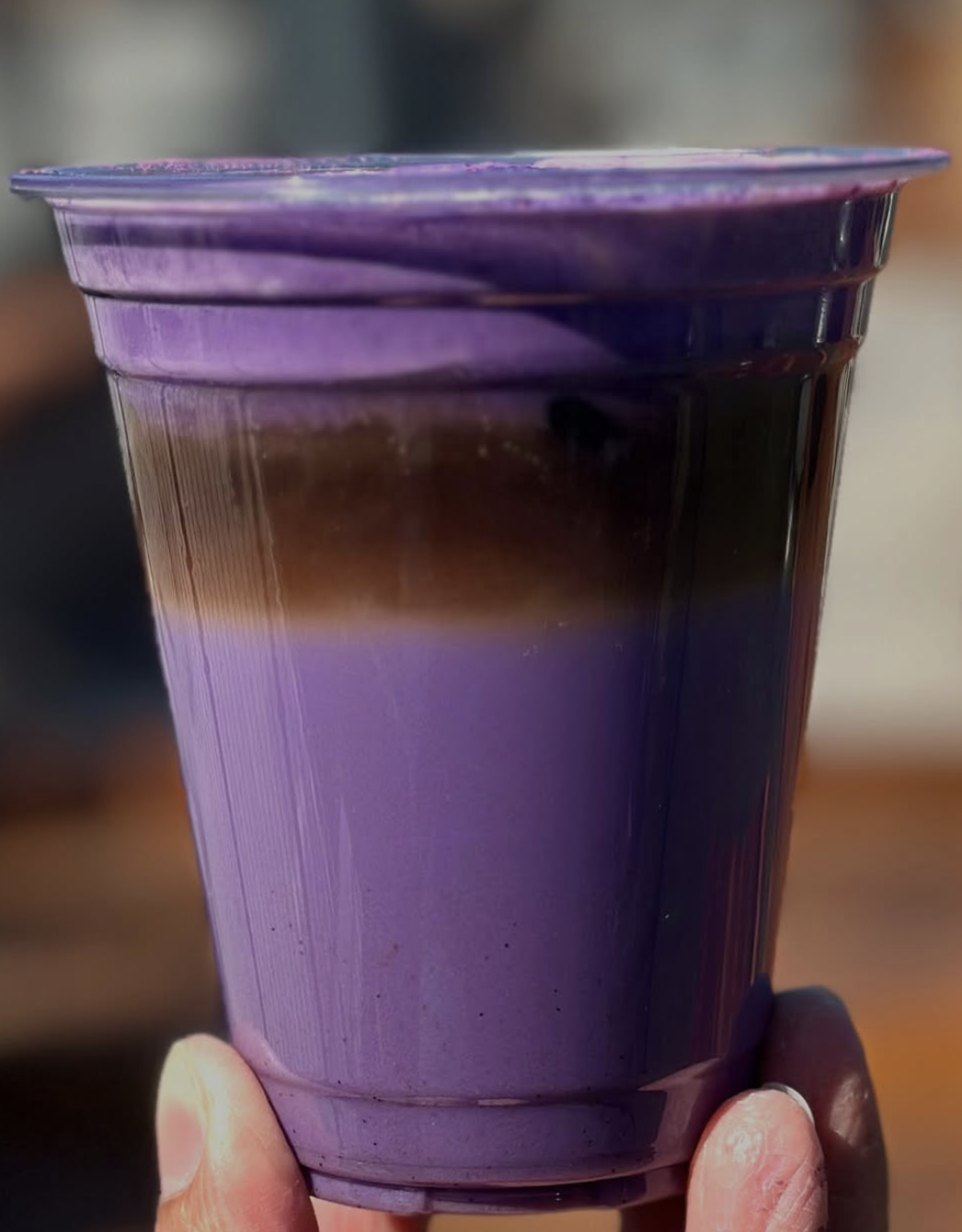 Iced ube and coffee drinks from UBAE