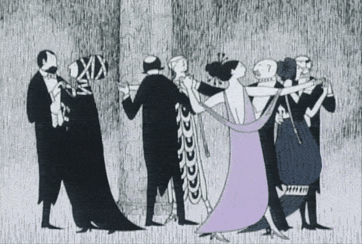 Gif of Gorey Illustration