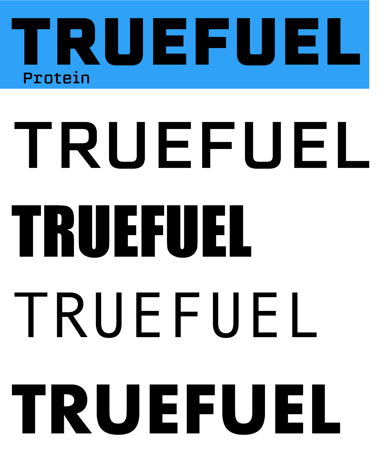 TRUEFUEL logo sketch process